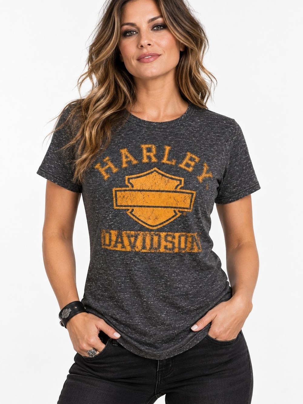 HARLEY DAVIDSON MOTORCYCLES HEATHERED TEE MOUNTAIN CREEK SZ XXL